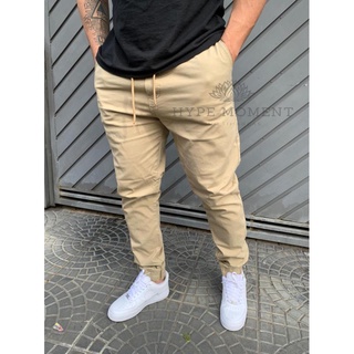 Calça Jogger Masculina Sarja Skinny Preta * - Loja 021