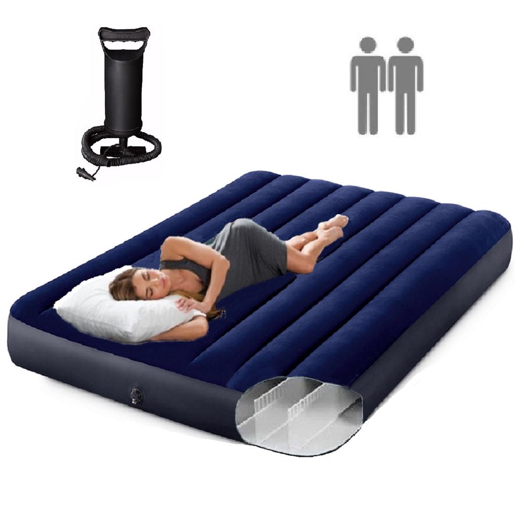 Colchao Inflavel Casal Fiber Tech Premium Camping + Bomba ar | Shopee ...