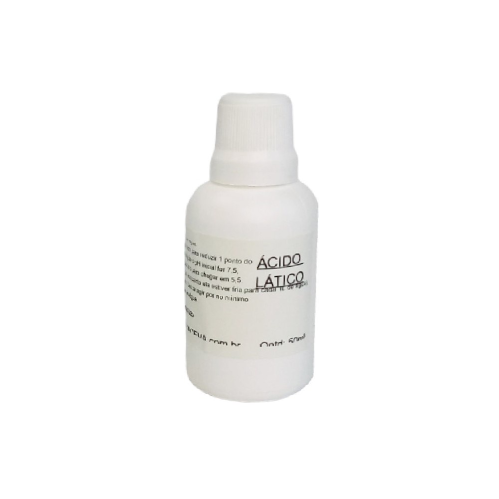 Ácido Lático Alimentício para Cerveja Artesanal Reduzir e Corrigir Ph de Água e Mosto 50ml