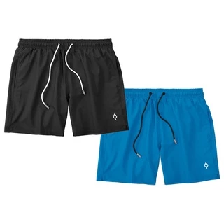 Kit 2 Shorts Bermudas Liso Lisa Masculino Tactel elastano Básico Academia Treino