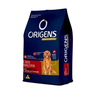 Ração Origens Para Cães Adultos Sabor Carne E Cereais 1Kg