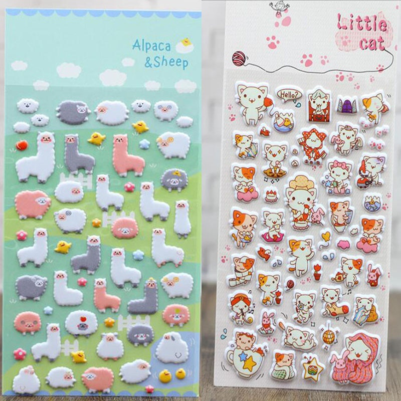 Adesivo alpaca bonito para crianças, 50 peças, desenho animado kawaii  animais de lã, adesivos para laptop, capacete de bicicleta, bagagem,  brinquedos de papelaria para crianças