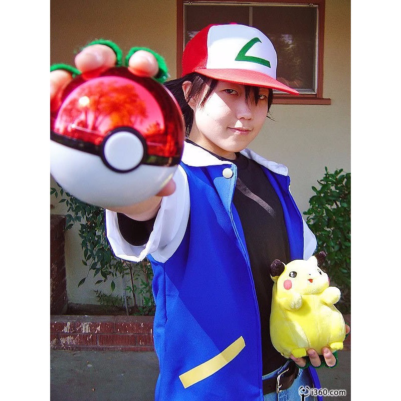 Fantasia Adulto Pokemon Go Ash com Boneco Pikachu