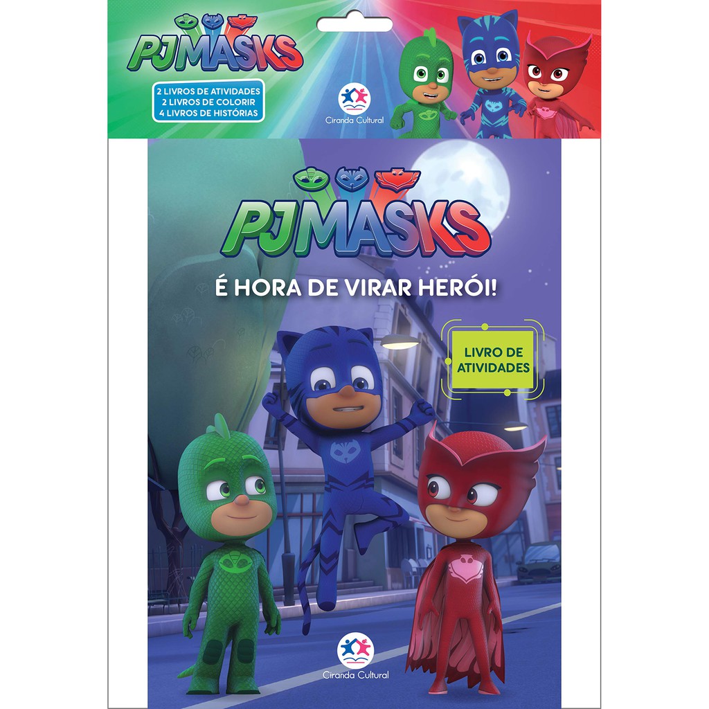 Kit com 08 Livros PJ Masks Ciranda Cultural