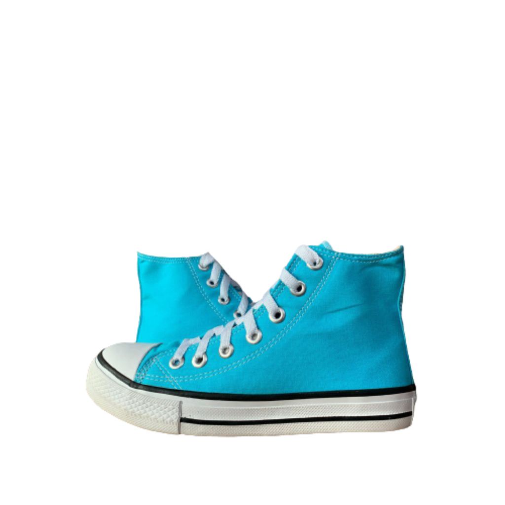 All star azul turquesa cano sale alto