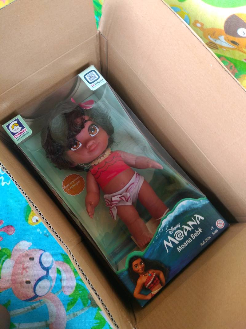 Boneca Princesa Moana Disney Bebê Baby 36 Cm 2504 Cotiplás em