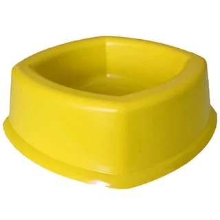 Comedouro de PVC para Cães e Gatos 280ml - Amarelo