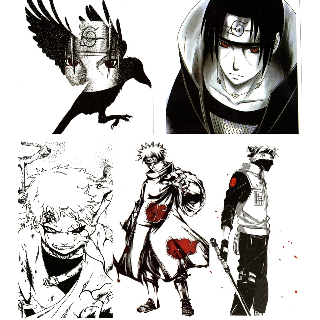 Tatuagem NARUTO Temporária Shippuden - Tatoo fake Naruto Uchiha Akatsuki Estilo Anime