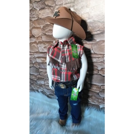 Roupa estilo country hot sale infantil