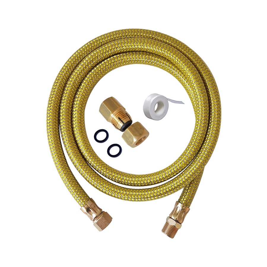 Mangueira Gas Encanado 1,0mt + Adaptador para Cooktop Forno e Fogão