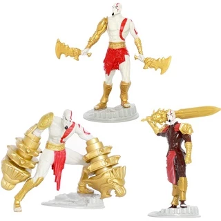 Action Figure do Kratos com Espada e Armadura (God of War, GOW) - Blades of Chaos, Olympus e Nemean Cestus