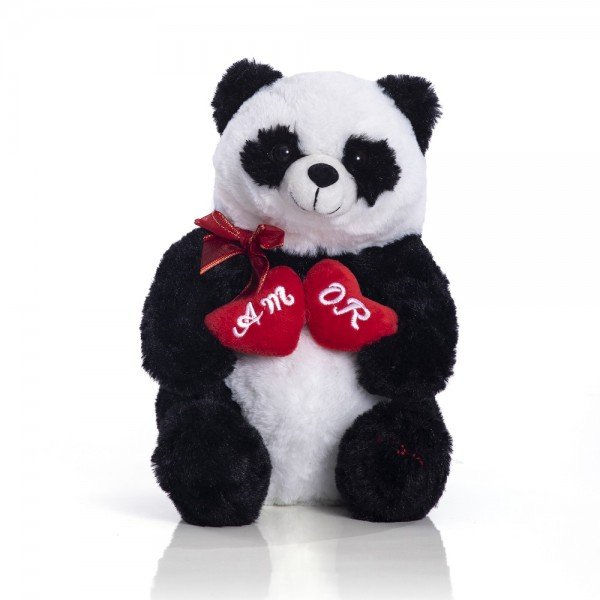 Urso Panda De Pelúcia Muito Fofinho De 38 Cm Com Laço - Alfabay - Cubo  Mágico - Quebra Cabeças - A loja de Profissionais e Colecionadores!
