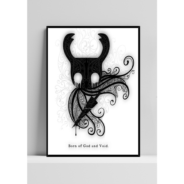 Quadro de mdf poster moldura Anime, Mangá, Hollow knight, videogame, jogos, game