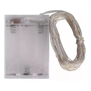 Fio Fada Prata Cordão Luz Cores Natal 5m 50 Leds Pilha Black em Oferta na Shopee