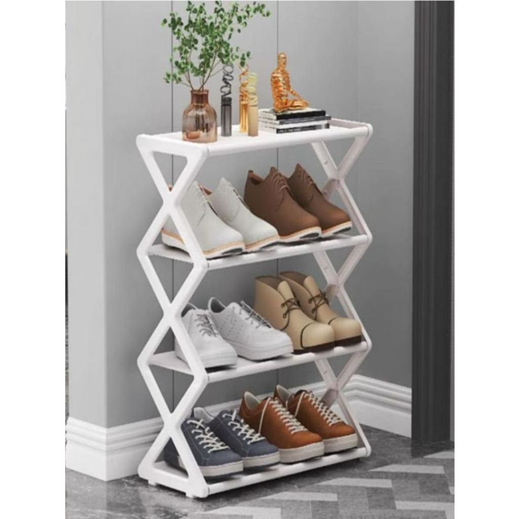 Sapateira Prateleira Sanfonada 4 Andares Organizadora Plástico Multiuso Sapatos