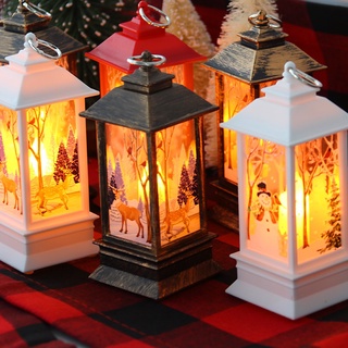 nerhemg Ornamento de Natal em forma de trenzinho, trenzinho, luz de LED,  Papai Noel, boneco de neve, presente de decoração de Natal, bronze, café,  boneco de neve