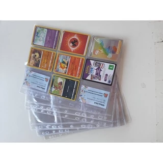 10 Refil p/Cards c/9 bolsos c/furação universal