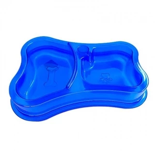 Comedouro Automático Duplo Transparente Pet Toys 460 x 300 mL