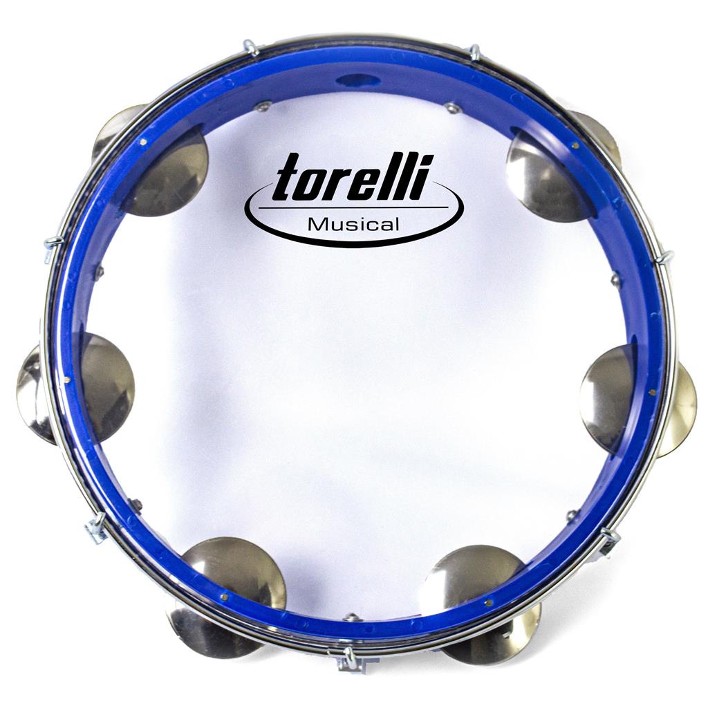 Pandeiro 10 Polegadas Torelli com Pele Cristal Azul (Tp348 Pandeiro 10 Polegadas Torelli com Pele Cristal Azul (Tp348