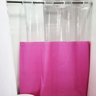 Cortina Para Box Banheiro 1,35x2,00 Com Ilhós Reforçado Rosa
