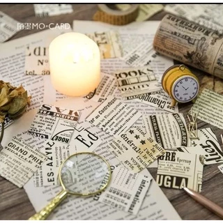 Adesivos 20pçs recortes jornal vintage/retrô para scrapbook/bullet journal
