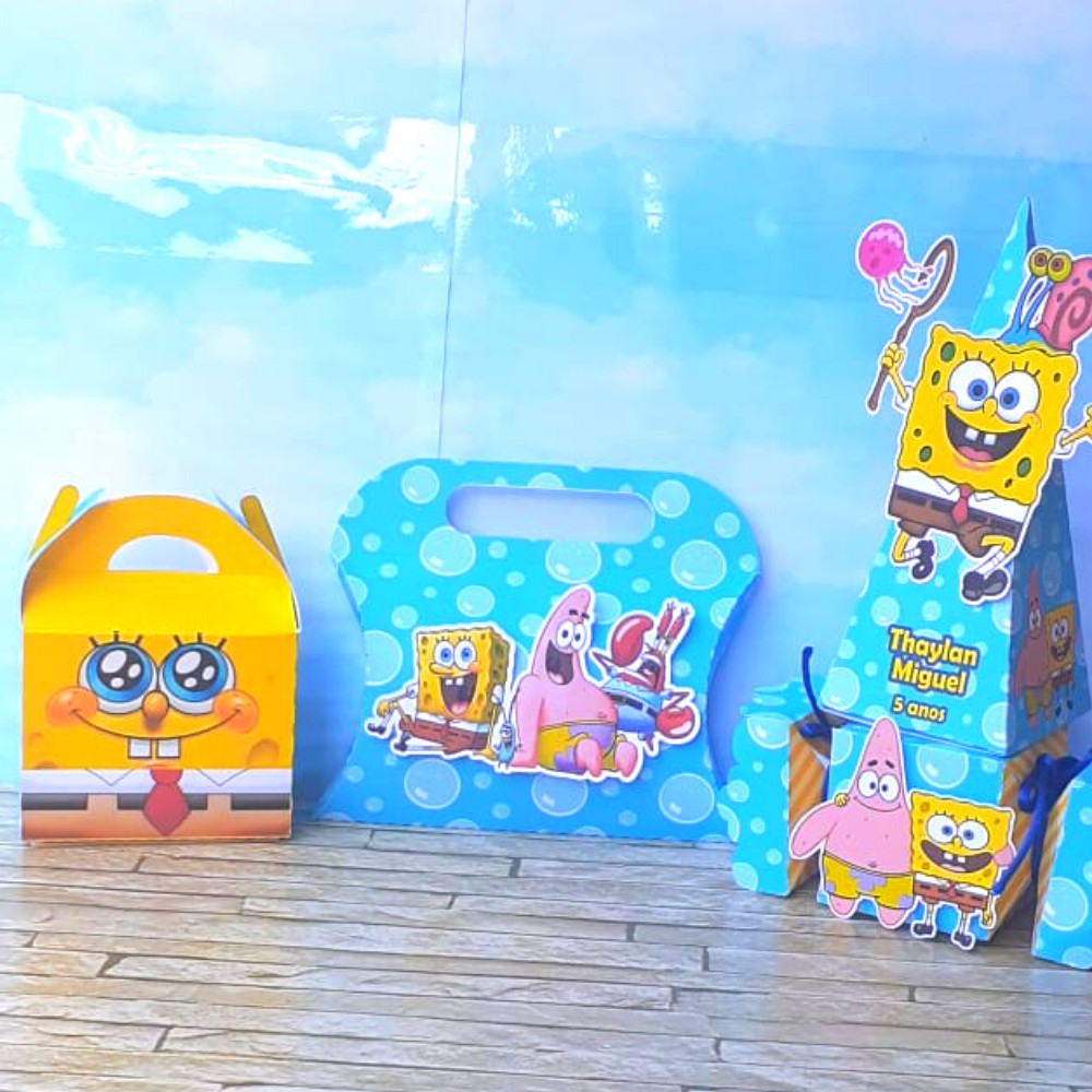 Kit Lembrancinhas Personalizadas Bob Esponja | Shopee Brasil