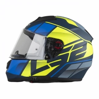 CAPACETE LS2 FF397 VECTOR FT2 KRIPTON Tricomposto Azul e Amarelo