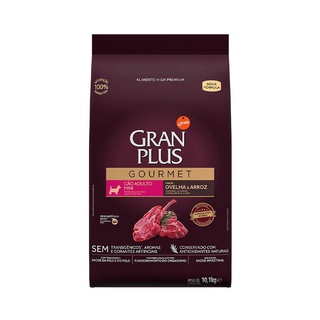 Ração Gran Plus Goumet Cães Adultos Raças Mini Ovelha e Arroz - 10,1Kg