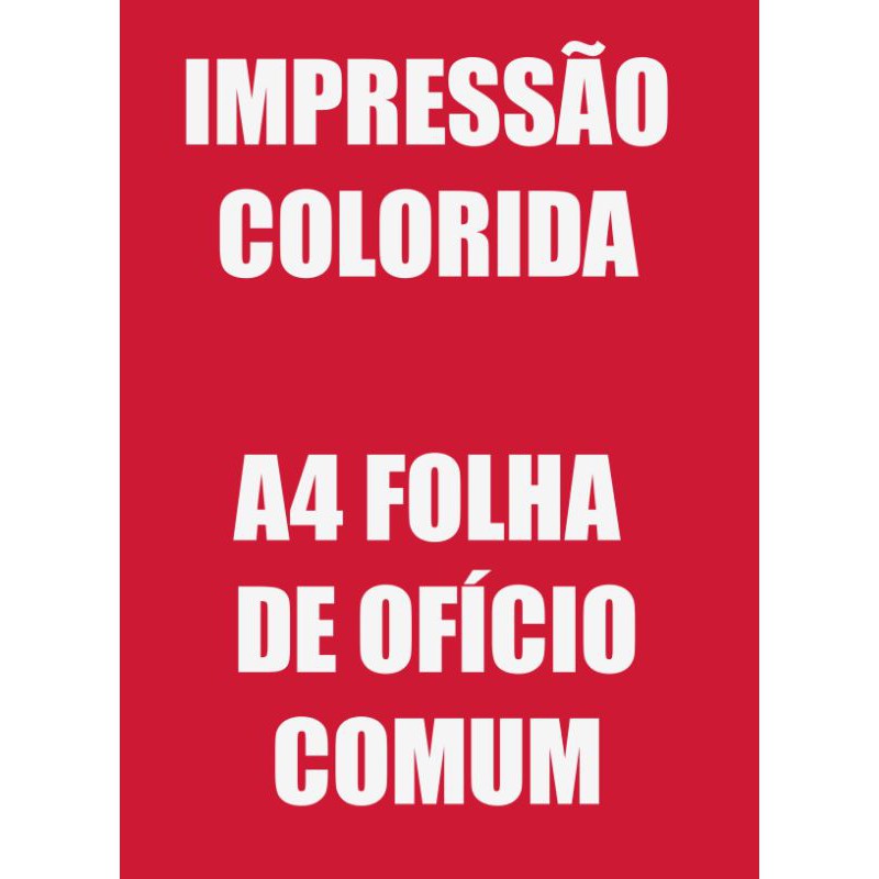 Impressão colorida folha oficio comum 5 unidades | Shopee Brasil