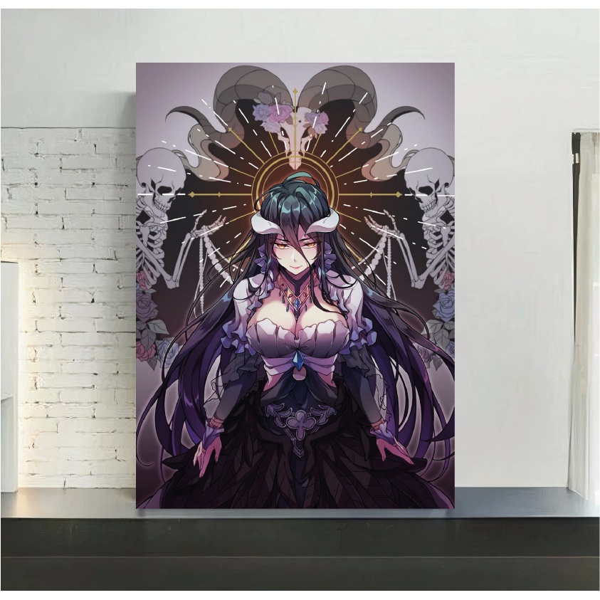 Quadro de mdf poster moldura Anime, Mangá, Overlord, Albedo
