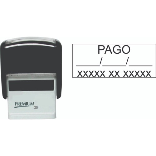 Carimbo Automático Pago-espaço Para Data,nome Da Empresa P30 | Shopee ...