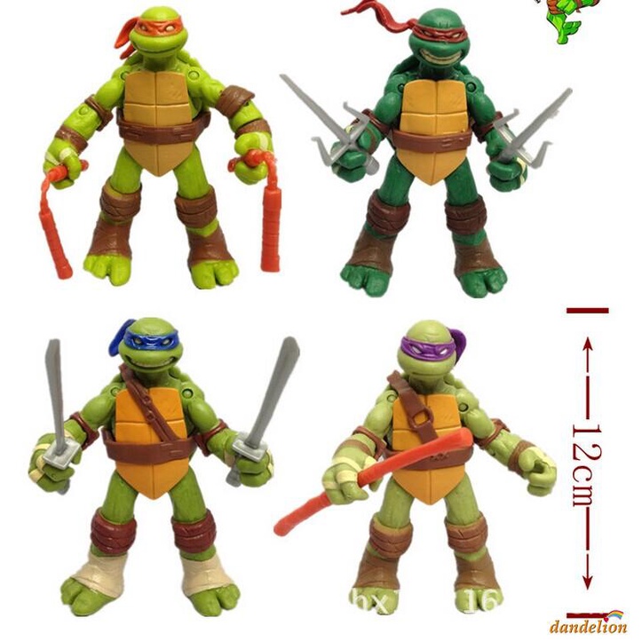 ❁ Brinquedo De 4 Peças/Figuras De Ação De Tartaruga Náutica/Tartarugas Ninja Mutantes Adolescentes