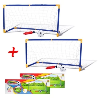 Mini Trave Gol Futebol Infantil 2 Unidades C/ 2 Bolas E 2 Bombas