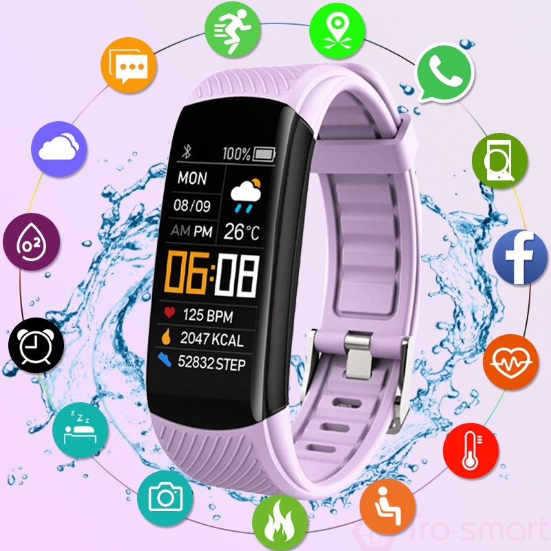 C5S Mulheres Smartwatch Relógio Inteligente À Prova D'água Monitor De Frequência Cardíaca De Pressão Arterial De Fitness Rastreamento Pulseira Para android ios Dos Homens