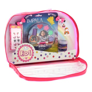 Conjunto de brinquedos de maquiagem infantil, Caixa de maquiagem rotativa,  Bolsa, Lippy lavável, Esmalte, Jogo Seguro