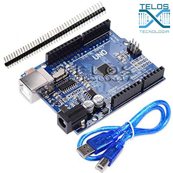 Placa Uno R3 Atmega328p Cabo Usb Compatível Com Arduíno Shopee Brasil