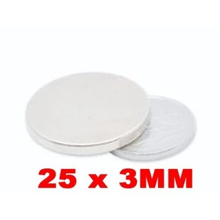 Imã De Neodímio Disco 25mm X 3mm * 10 Peças * 25x3 Mm --