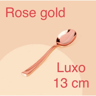 40 colher para ovo de páscoa rose gold / dourada luxo 13 centímetros//