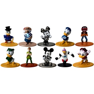 Coleção 10 Mini Bonecos Miniaturas Jada Metal Personagens Disney - Mickey - Minnie - Dtc Brinquedos