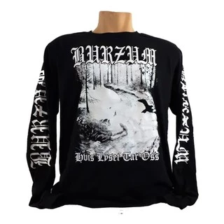 Camiseta Burzum Hvis Lyset Tar Oss Manga Longa. Camiseta Banda Black Metal Burzum