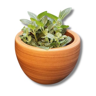 Vaso Cachepot de Cerâmica p/ Planta e Flores 17cm Cor Tabaco