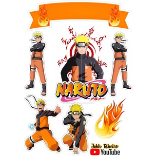 Topo De Bolo Tropper Naruto Akatsuke Personalizado