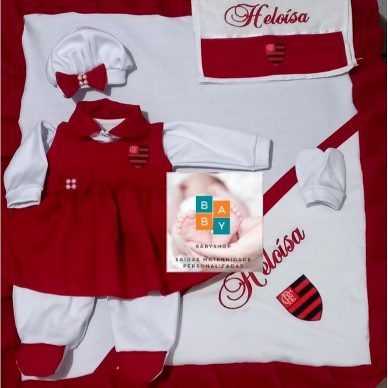 Saída Maternidade time Flamengo para sua princesa no maior estilo. 🤩🤩