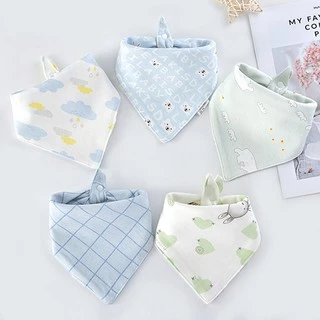 5 Peças Babador Triângulo Duplo Algodão Saliva Toalha Bebê Meninos Meninas Dos Desenhos Animados De Alimentação Avental Bandana Algodão Babadores