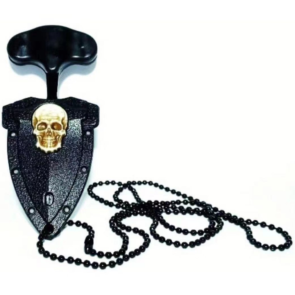 Mini Faca Push T Dagger Fulltang Caveira Na Bainha Kim