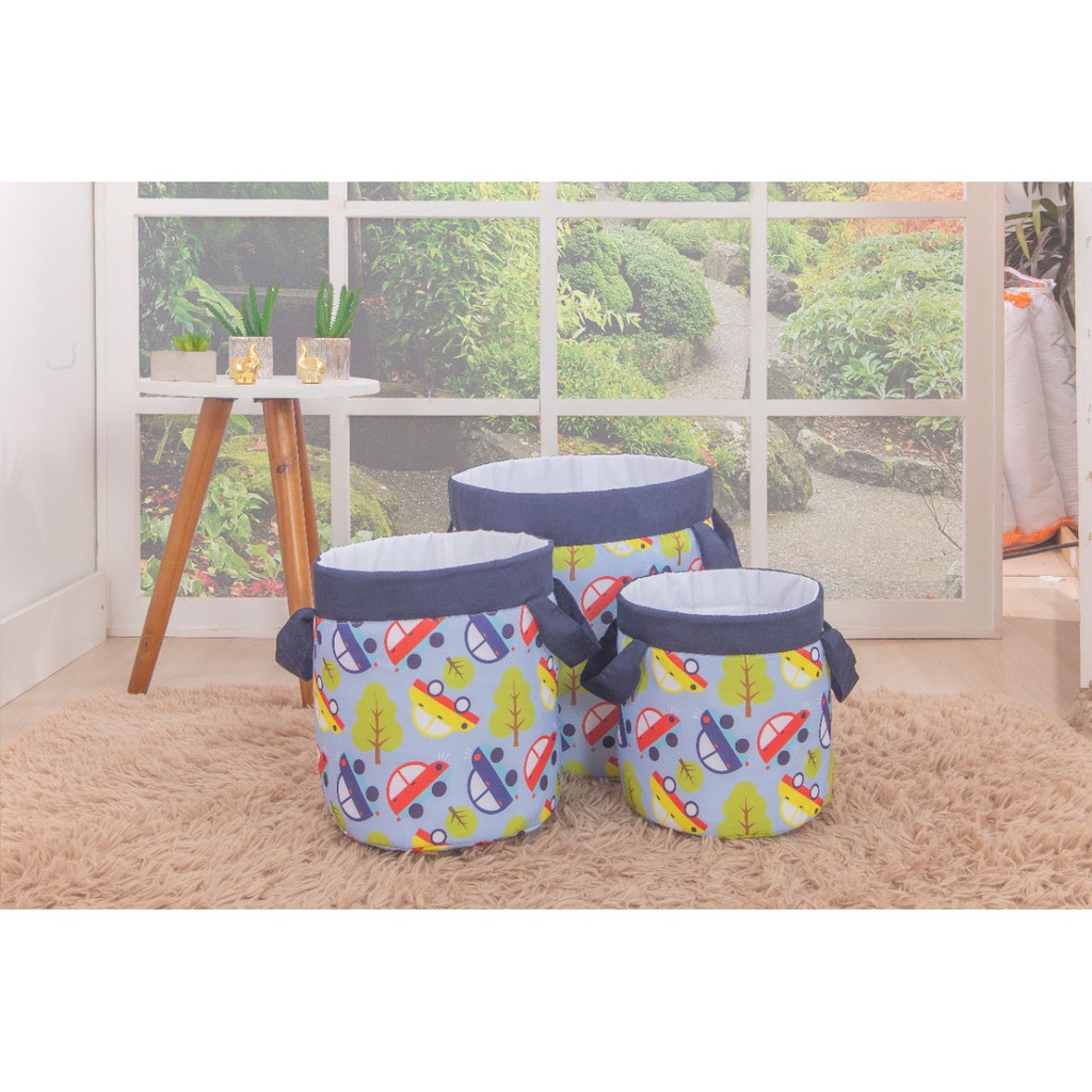 Cesto Organizador De Brinquedos Quarto Infantil Menino 3 Peças Varias ...