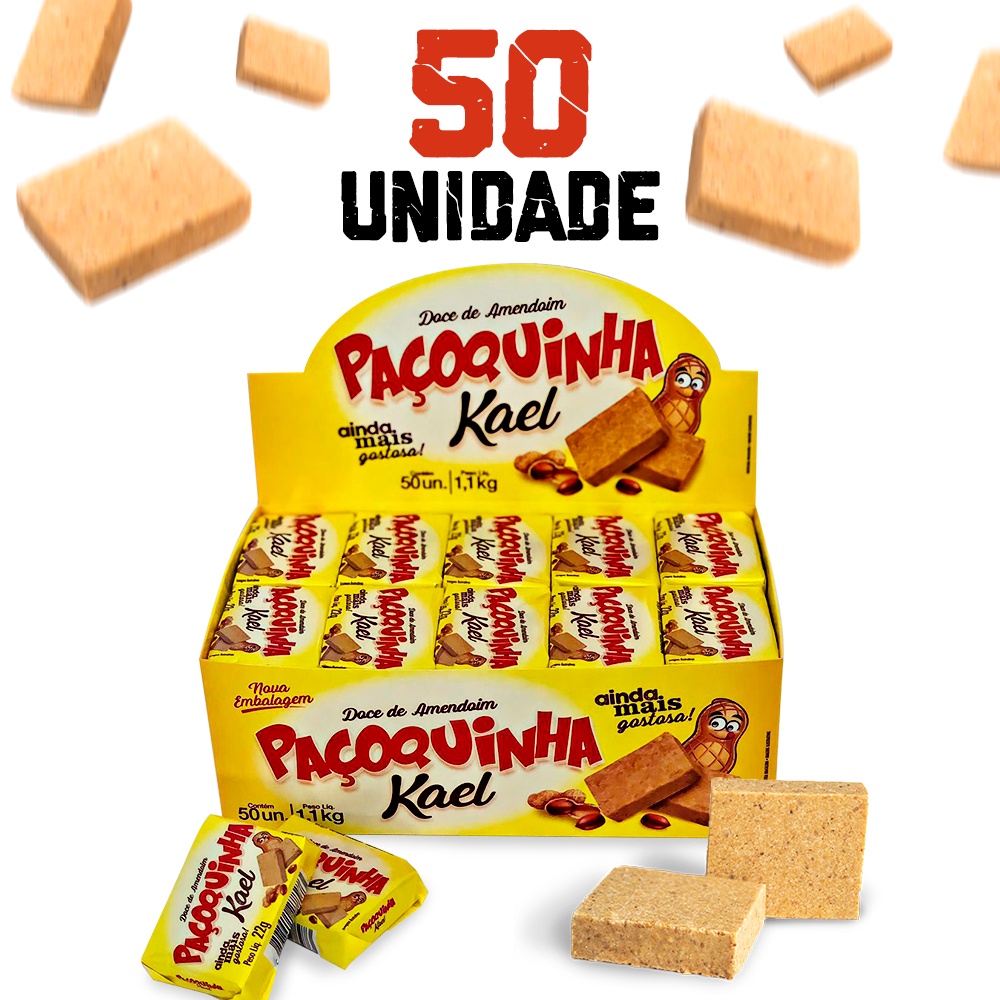 Doce de Paçoca Quadrada Paçoquinha Doce de Amendoim un Shopee Brasil