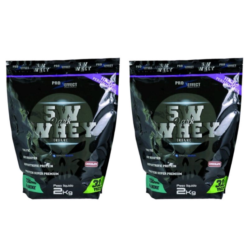 Kit 2 Whey Protein Dark Insane 2kg Pró Effect Original