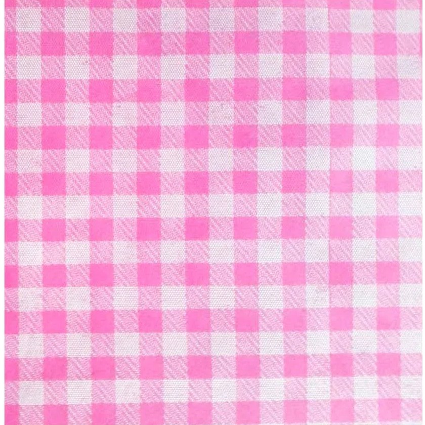 Tecido TNT Estampado Xadrez Rosa 1,4m x 2m Decoracao