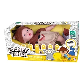Boneca Com Roupinha Do Taz Mania Looney Tunes Bebe Reborn